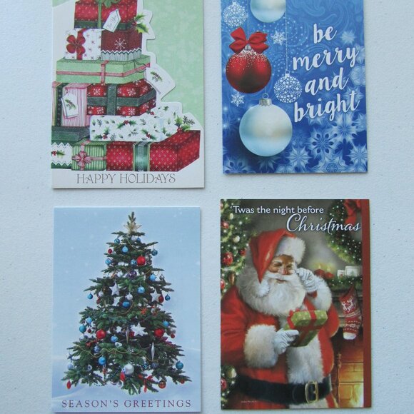 Happy Holidays Merry Christmas Assorted Greeting Cards With Envelopes Set 28 - Picture 3 of 5